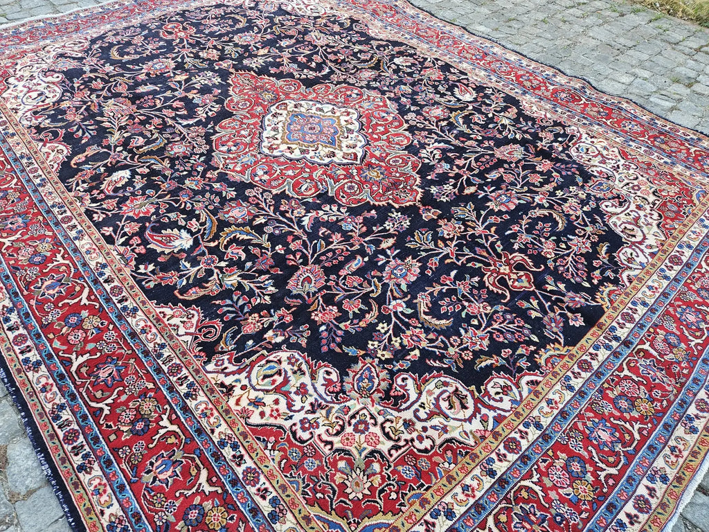 XL Vintage Persian Accent Area Rug 9.8 x 12.5 ft