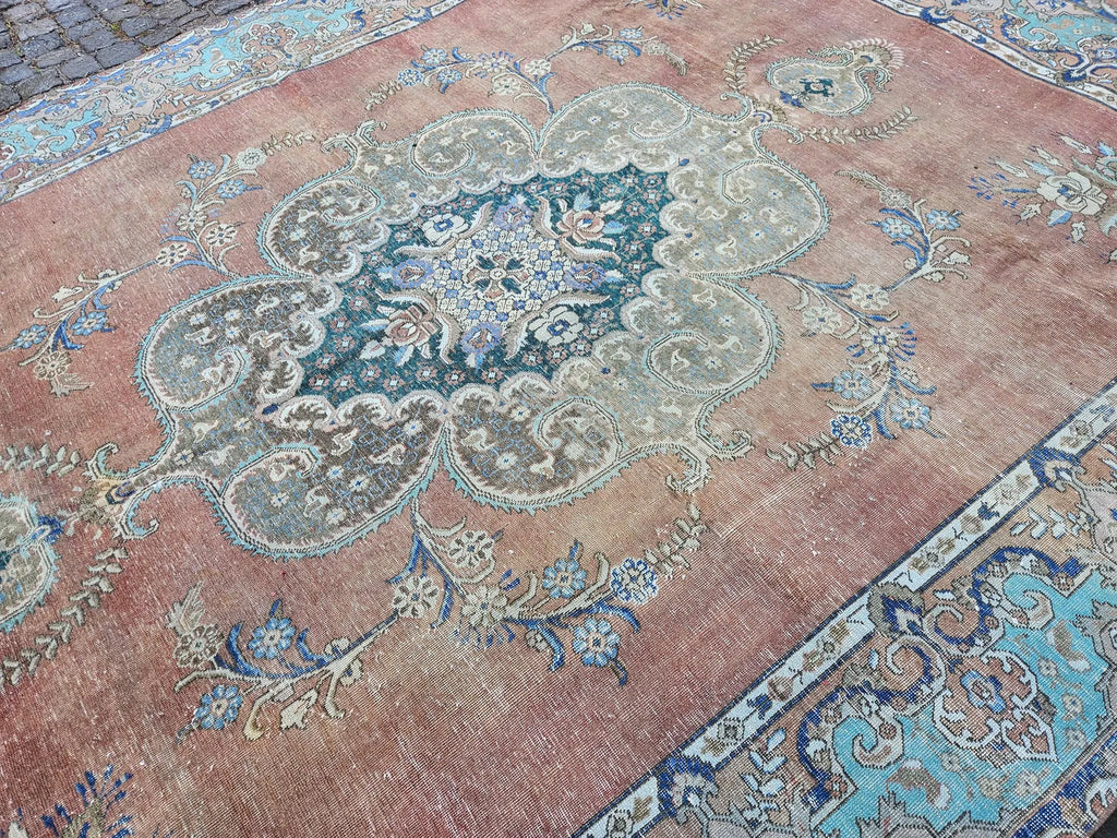 XL Vintage Persian Accent Area Rug 9.8 x 12.8 ft
