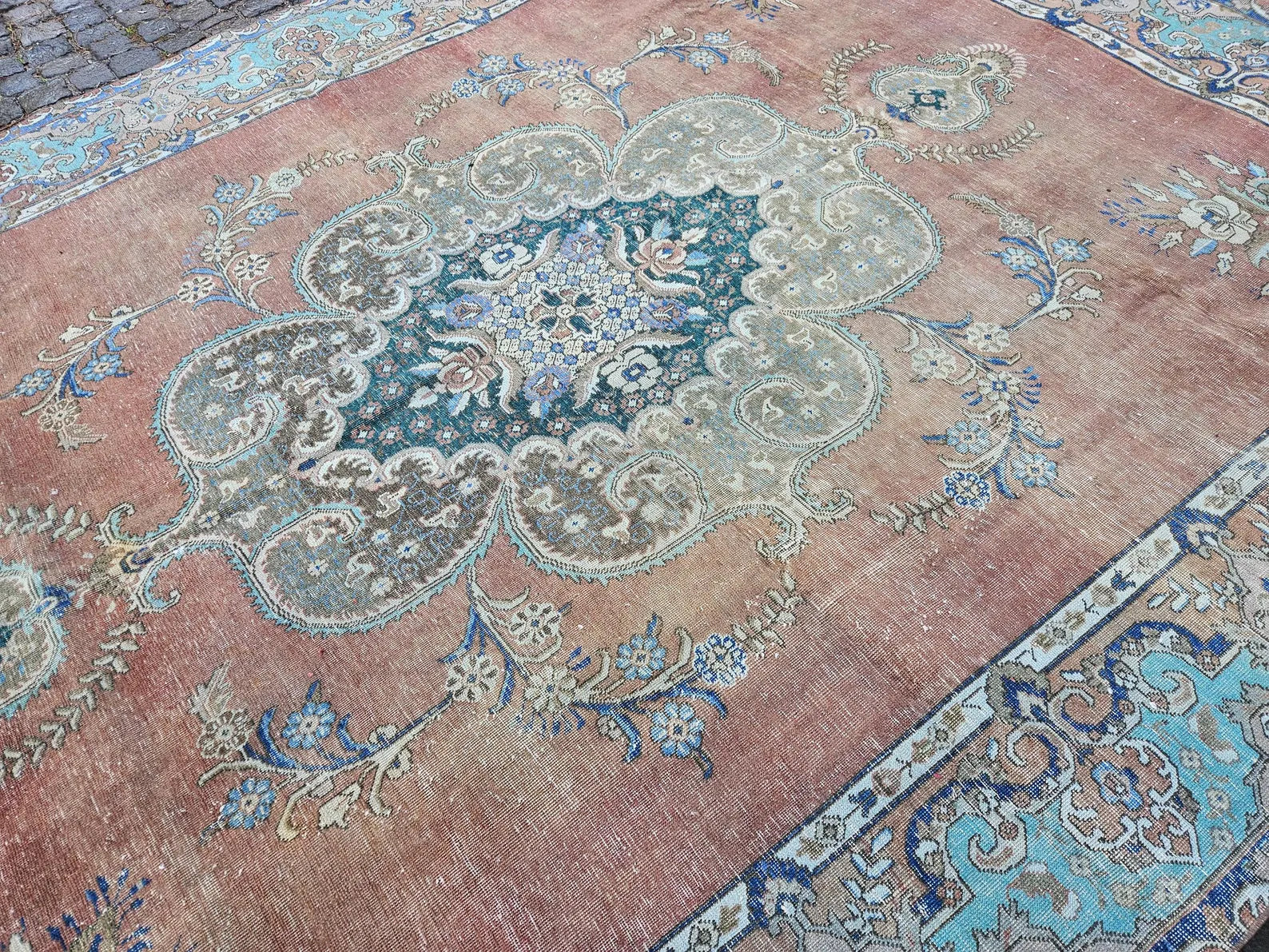 XL Vintage Persian Accent Area Rug 9.8 x 12.8 ft