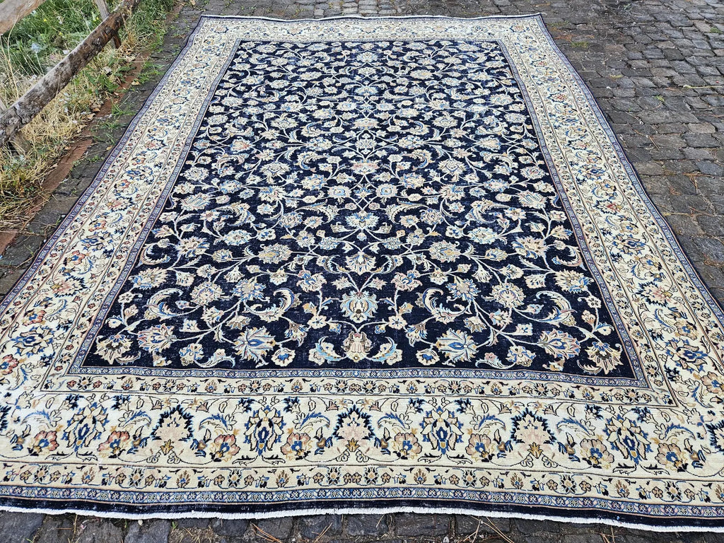 XL Vintage Persian Accent Area Rug 7.9 x 10.9 ft