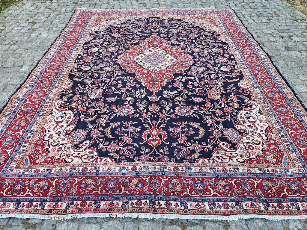 XL Vintage Persian Accent Area Rug 9.8 x 12.5 ft