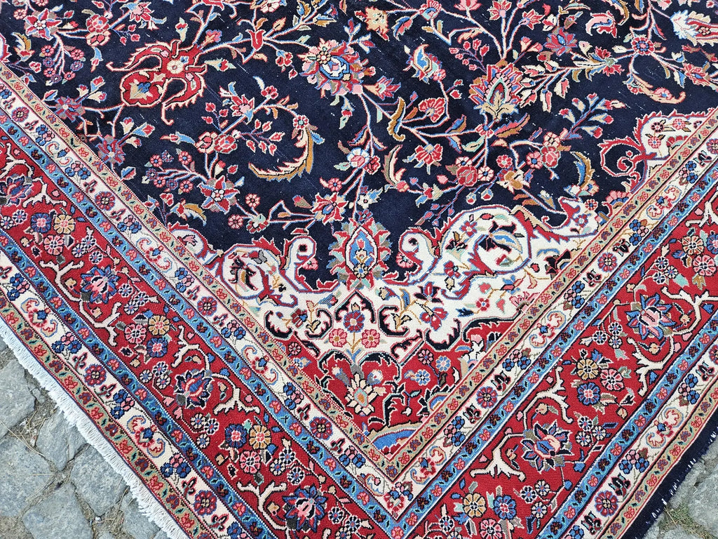 XL Vintage Persian Accent Area Rug 9.8 x 12.5 ft