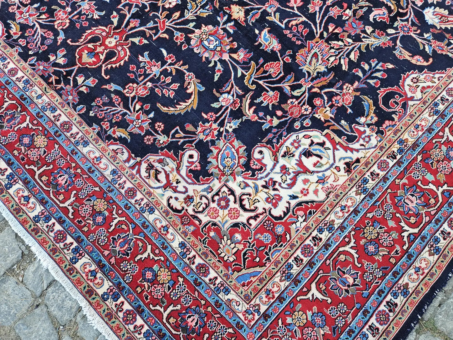 XL Vintage Persian Accent Area Rug 9.8 x 12.5 ft