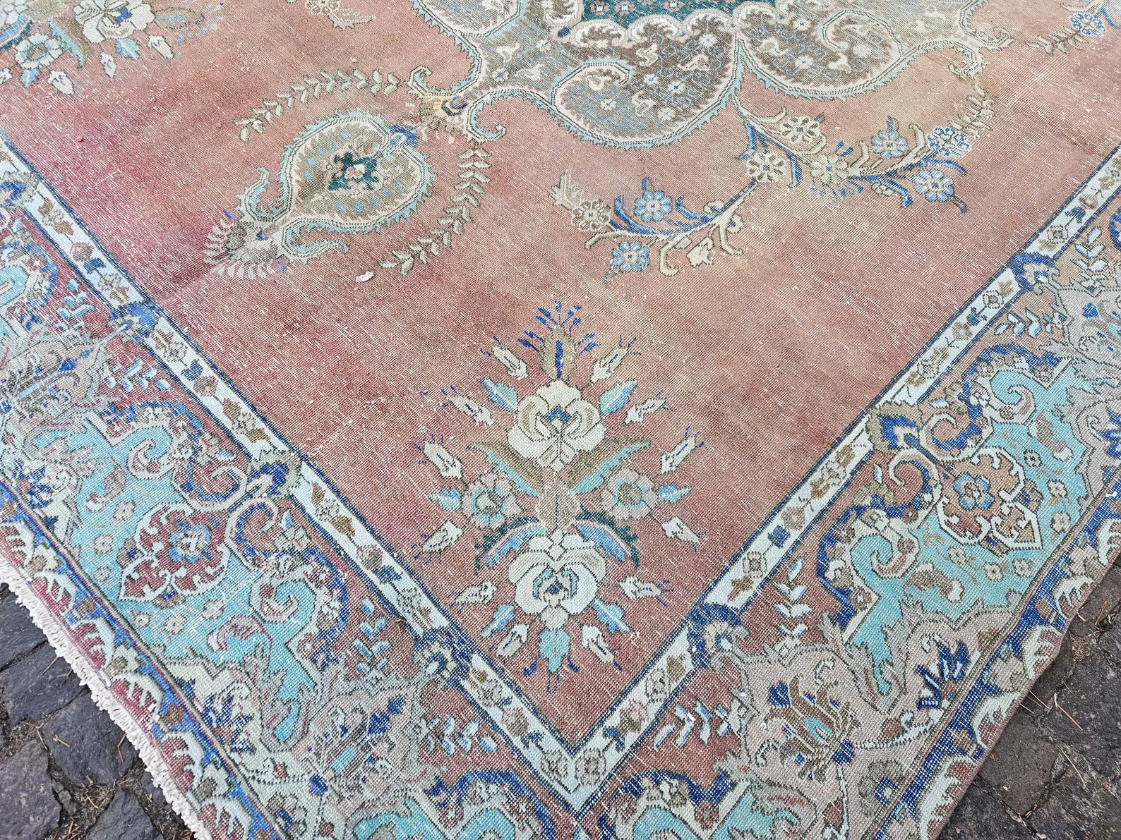 XL Vintage Persian Accent Area Rug 9.8 x 12.8 ft