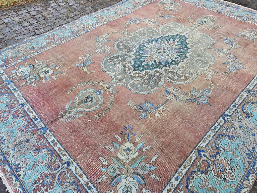 XL Vintage Persian Accent Area Rug 9.8 x 12.8 ft