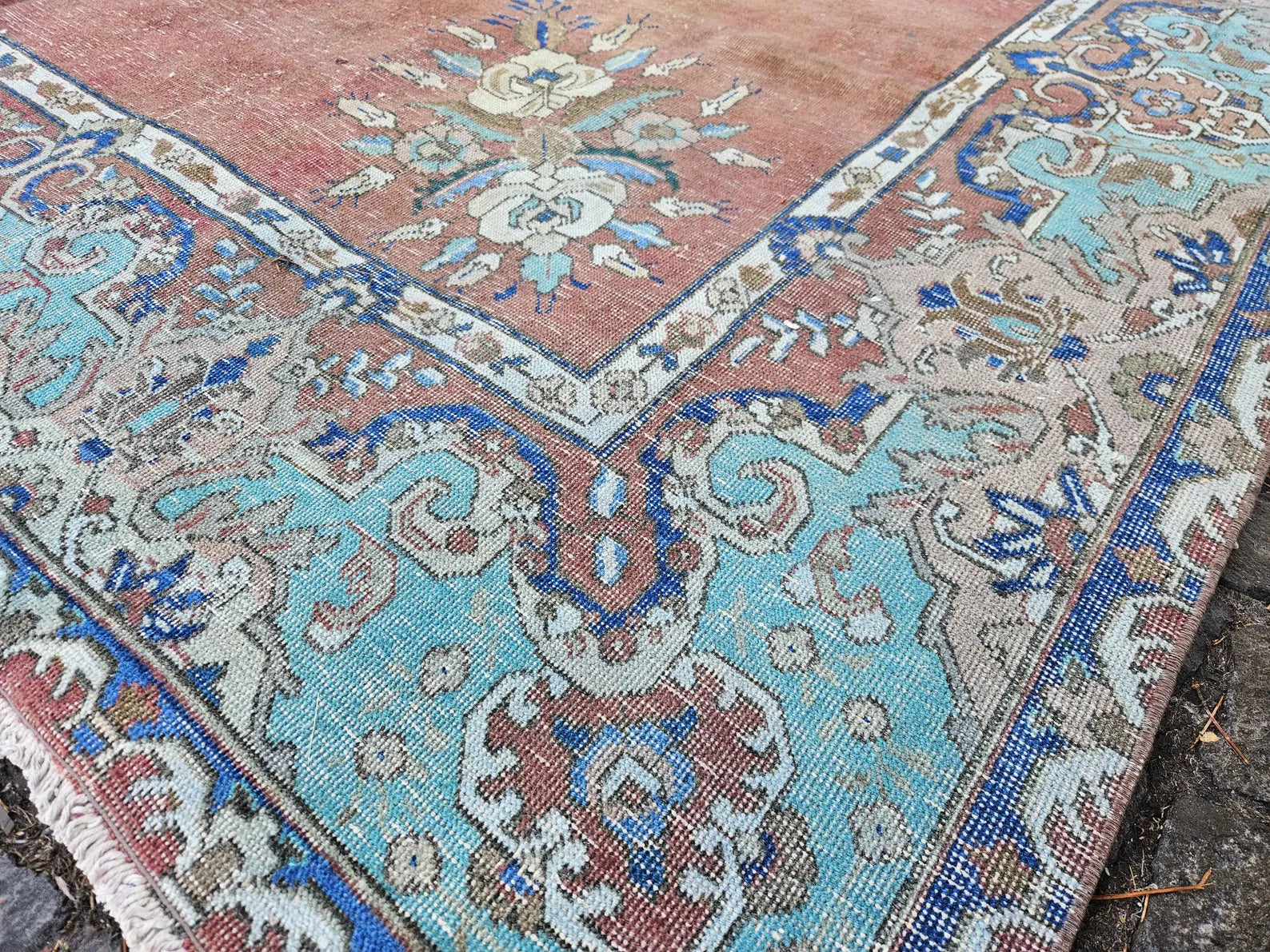 XL Vintage Persian Accent Area Rug 9.8 x 12.8 ft