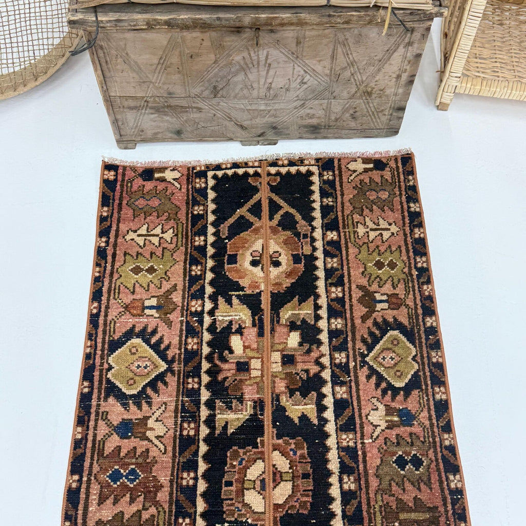 Vintage Turkish Runner Rug 2.1 x 4.7 ft