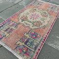 Vintage Turkish Mini Rug 1.5 x 2.9 ft