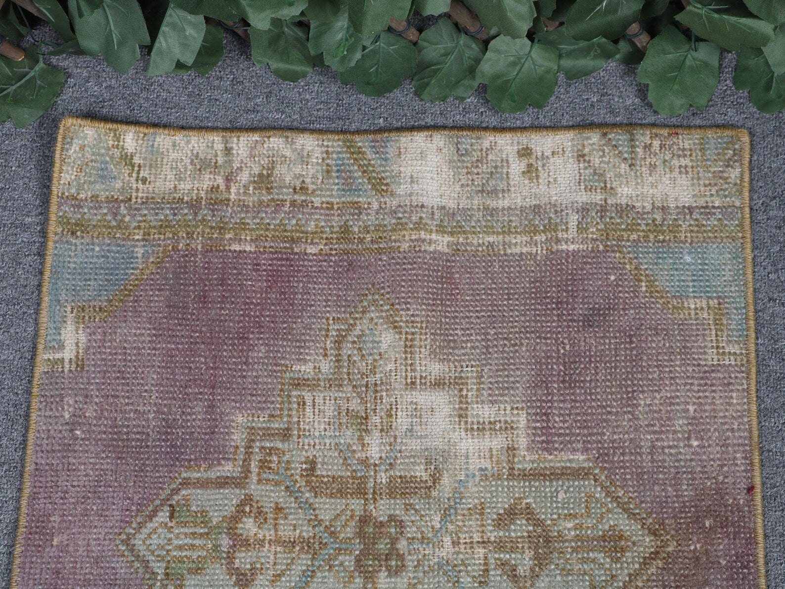 Vintage Turkish Mini Rug 1.6 x 1.8 ft