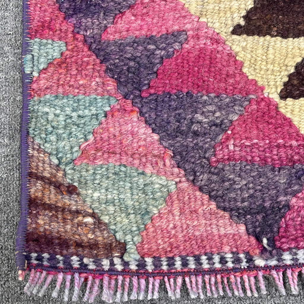 Vintage Turkish Runner Rug 2.6 x 8.7 ft