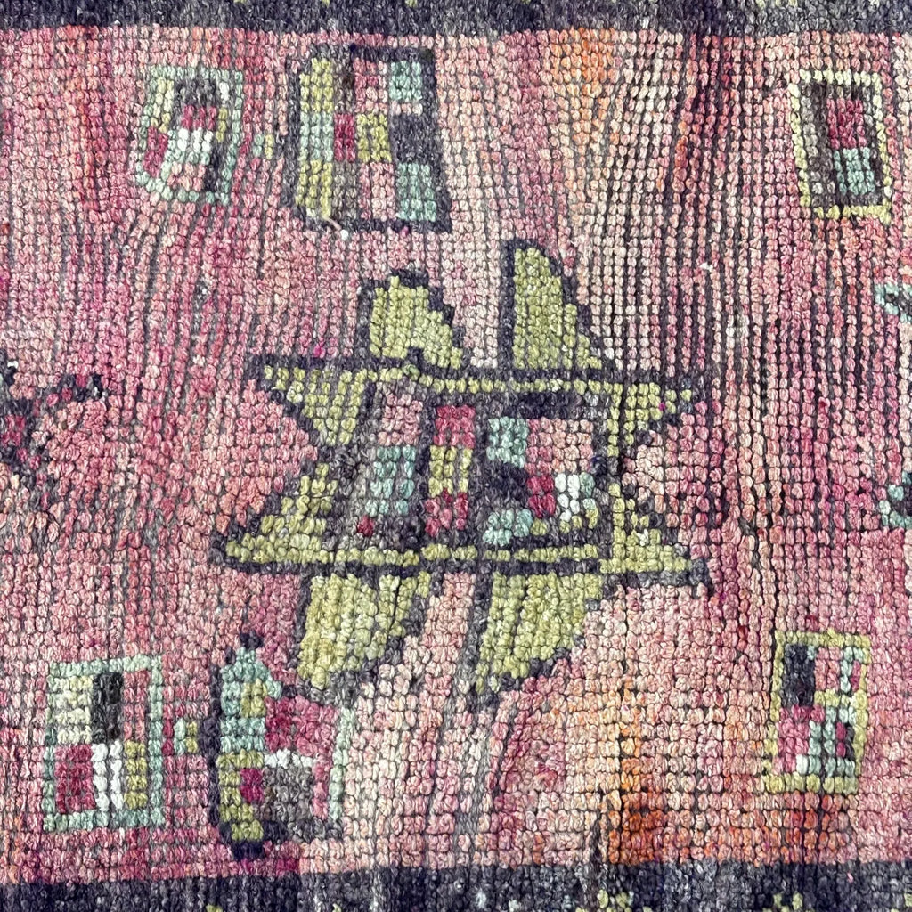 Vintage Turkish Runner Rug 2.6 x 8.7 ft