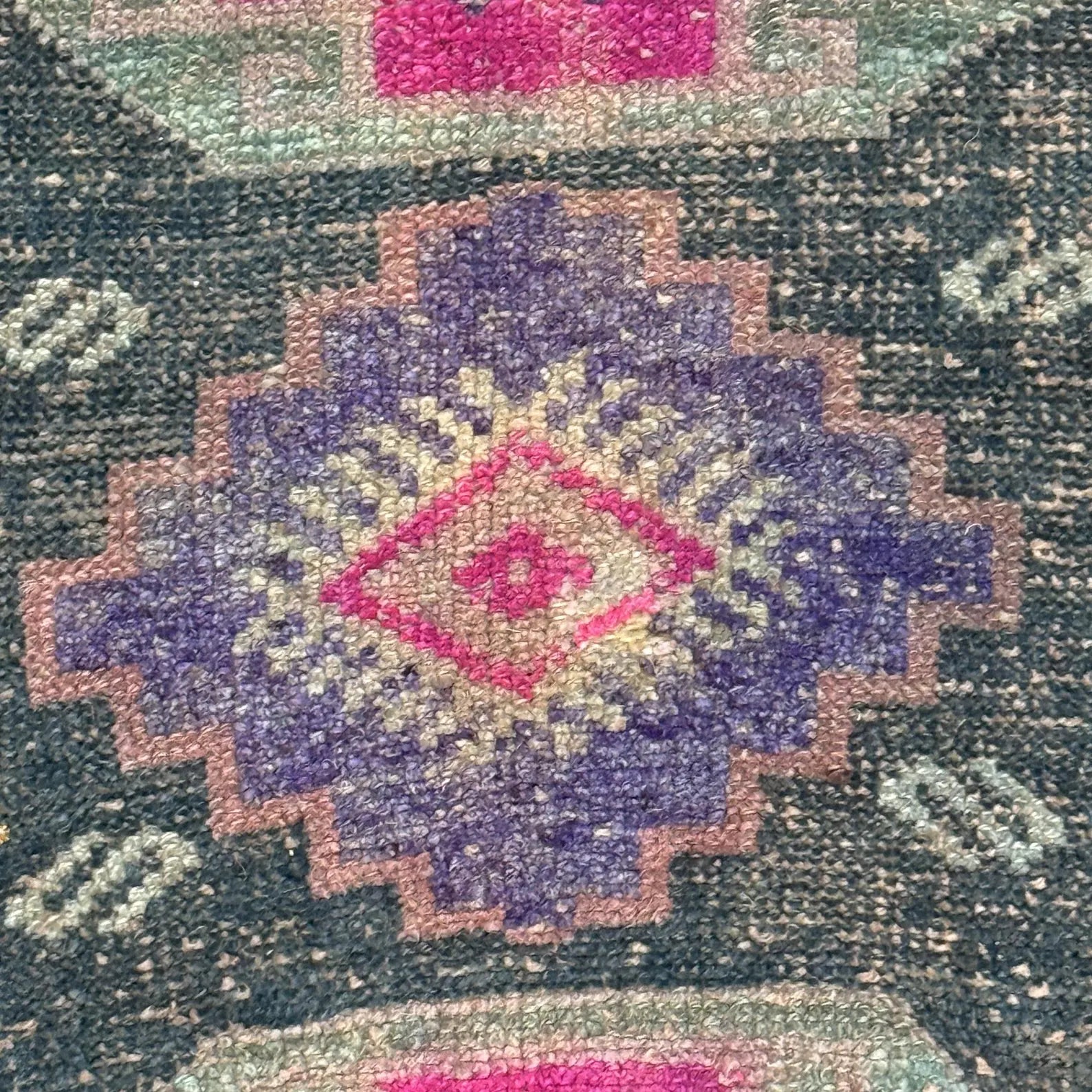 Vintage Turkish Mini Rug 1.2 x 2.5 ft