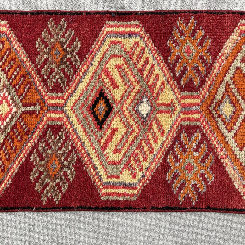 Vintage Turkish Mini Rug 1.3 x 2.8 ft