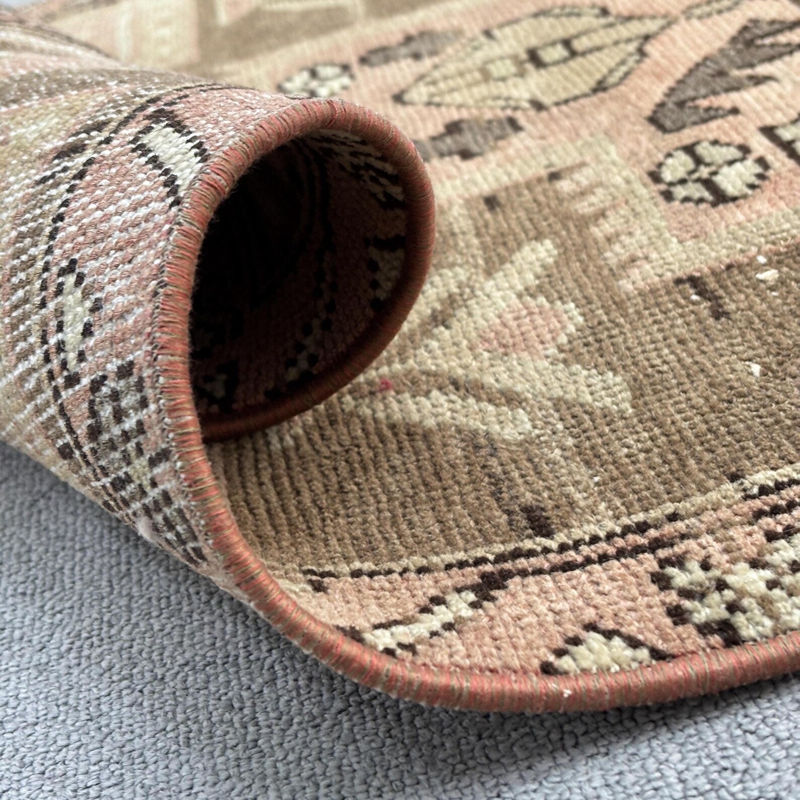 Vintage Turkish Runner Rug 2.6 x 10.4 ft