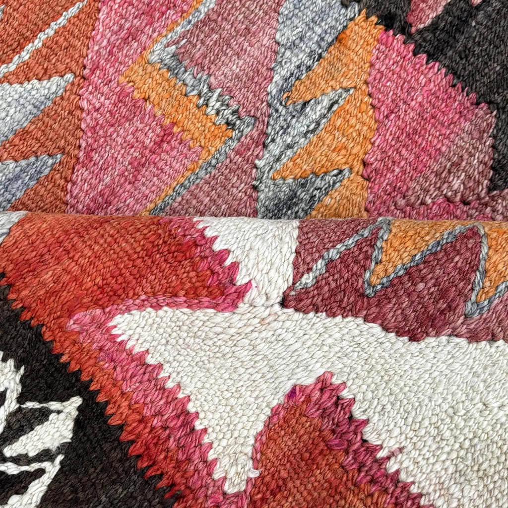 Vintage Turkish Runner Rug 3.2 x 7.1 ft