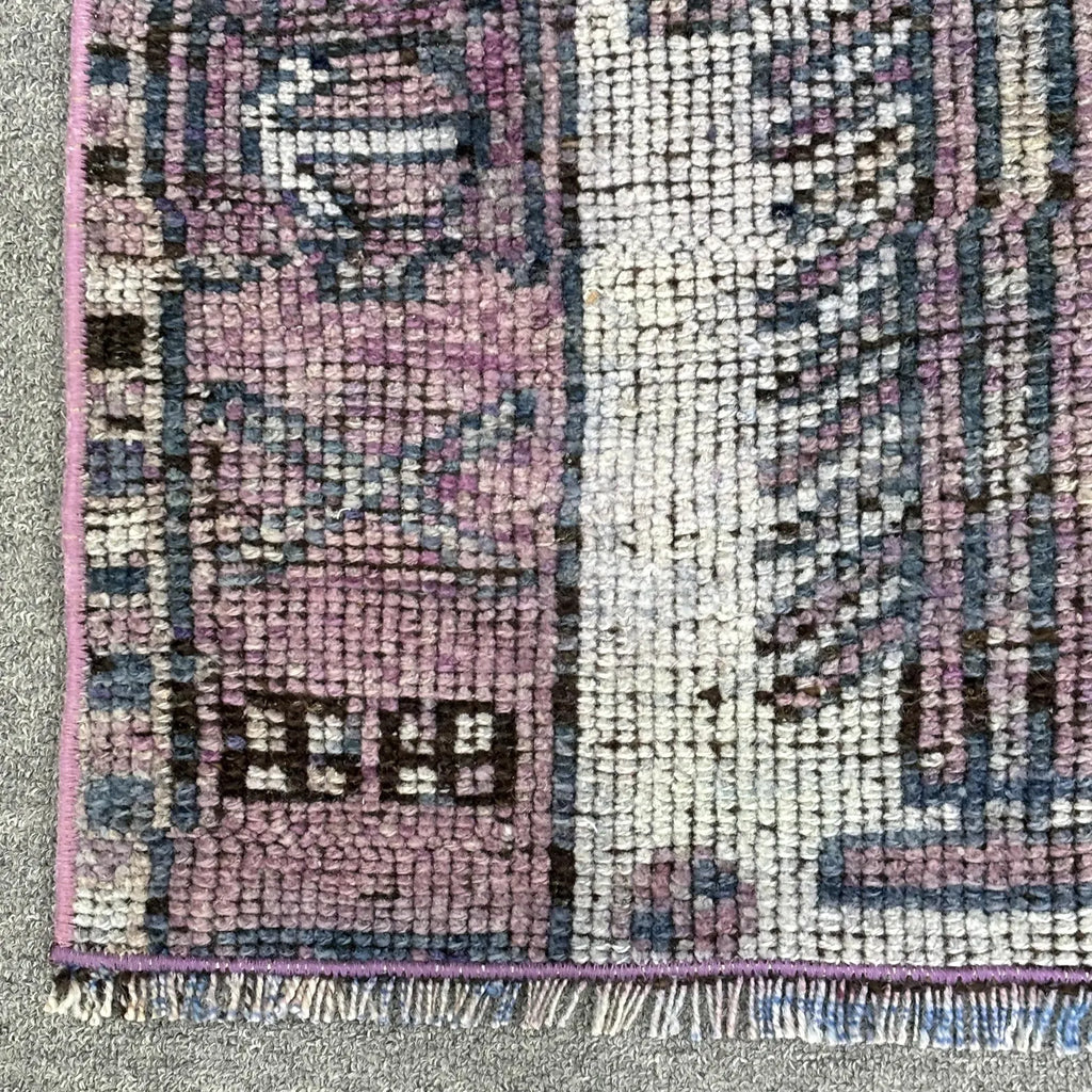 Vintage Turkish Accent Area rug 3.6 x 6.1 ft