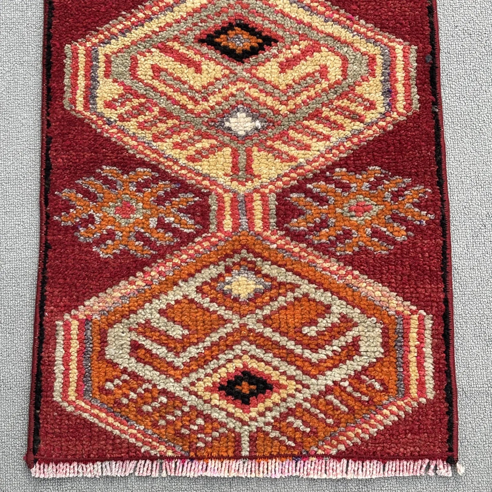 Vintage Turkish Mini Rug 1.3 x 2.8 ft