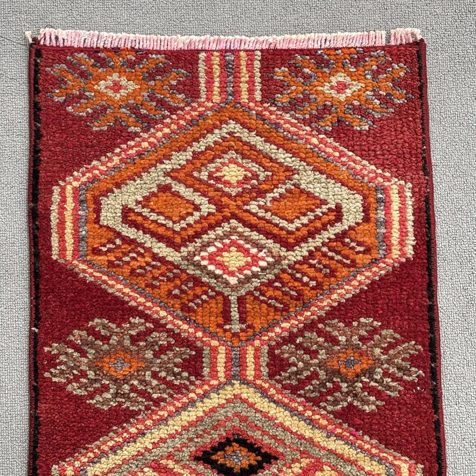 Vintage Turkish Mini Rug 1.3 x 2.8 ft