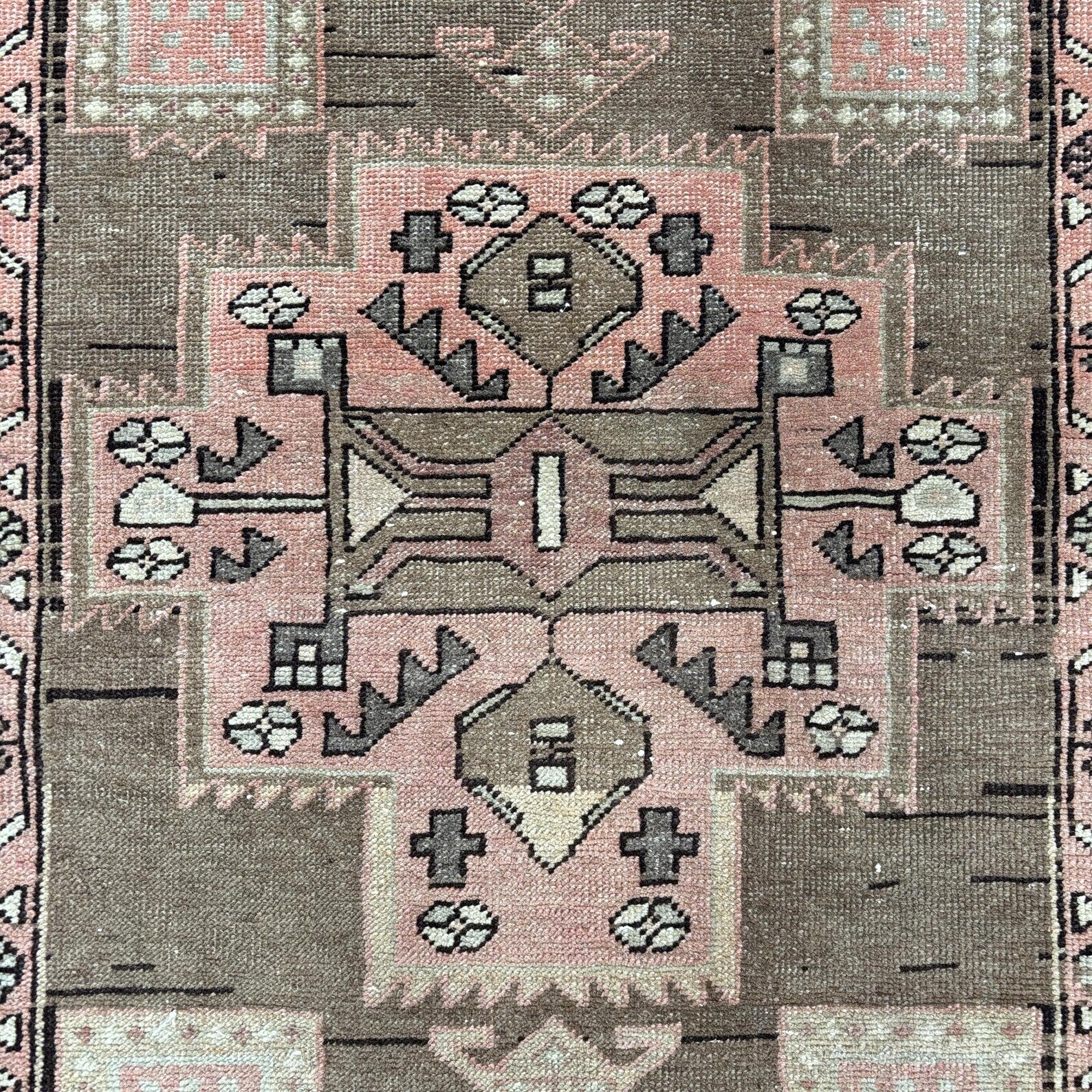 Vintage Turkish Runner Rug 2.6 x 10.4 ft