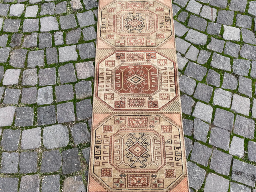 Vintage Turkish Mini Rug 1.7 x 3.1 ft