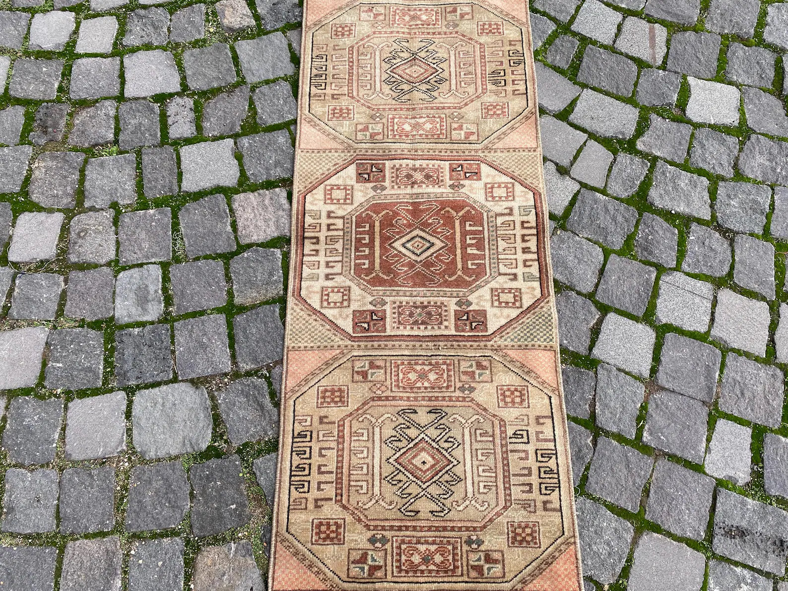Vintage Turkish Mini Rug 1.7 x 3.1 ft