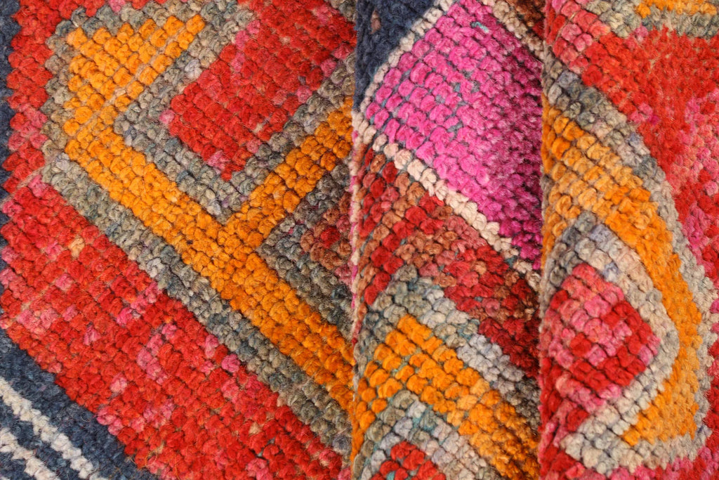 Vintage Turkish Runner Rug 2.9 x 10.9 ft
