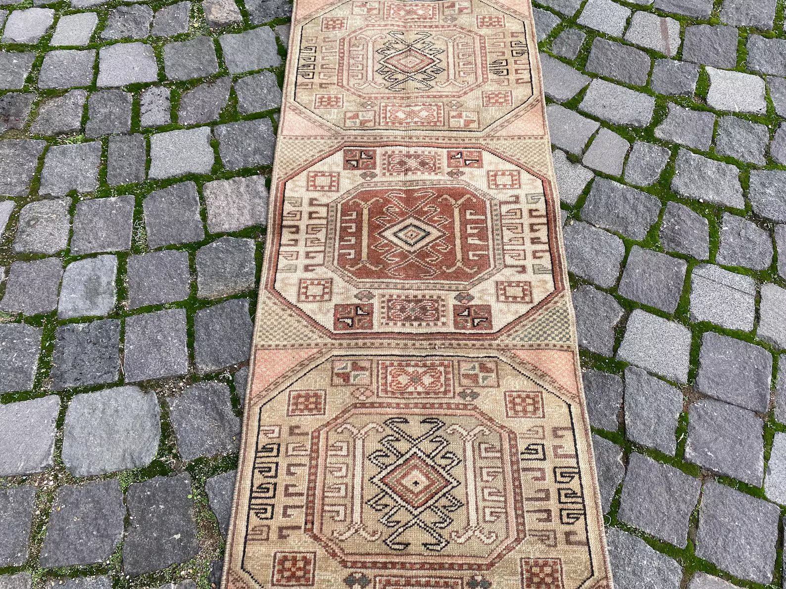 Vintage Turkish Mini Rug 1.7 x 3.1 ft