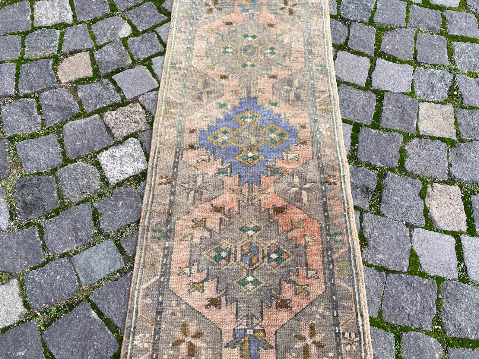 Vintage Turkish Mini Rug 1.7 x 3.5 ft