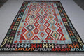 XL Turkish Kilim Accent Area rug 6.9 x 10 ft
