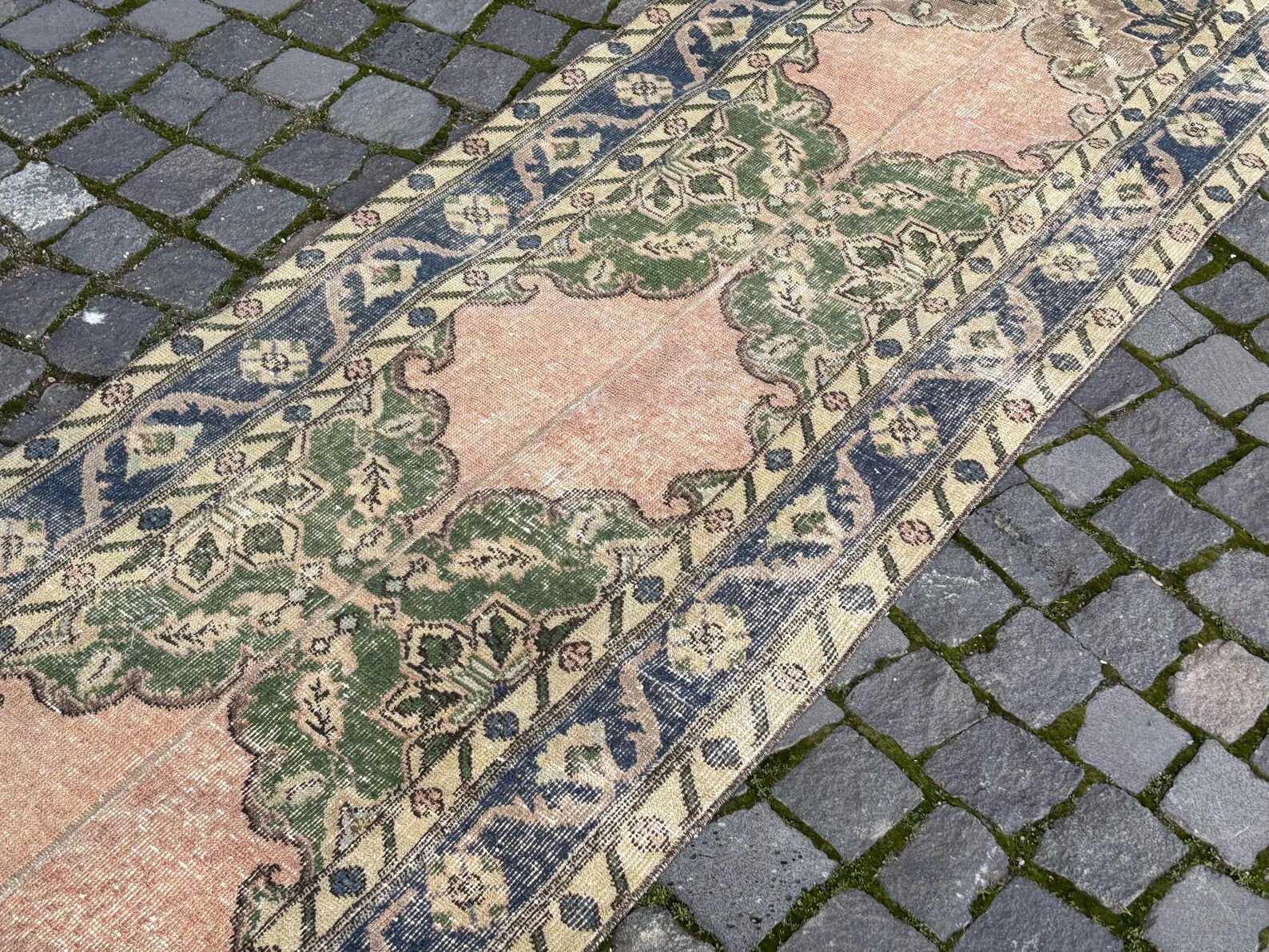 Vintage Turkish Runner Rug 2.5 x 9.1 ft