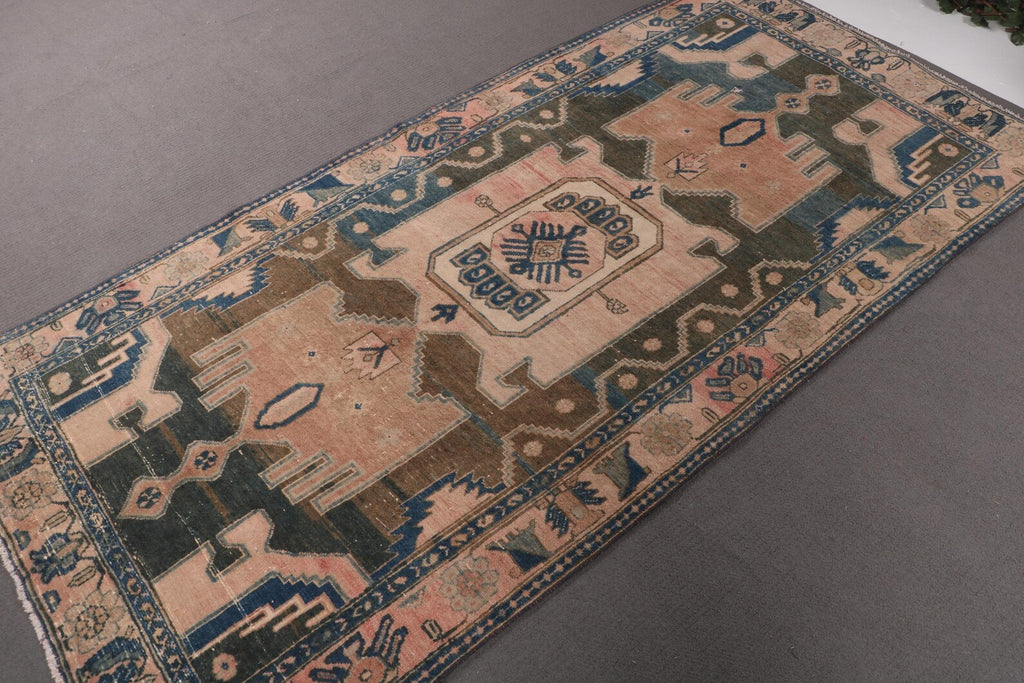 Vintage Persian Accent Area Rug 4.2 x 8.1 ft