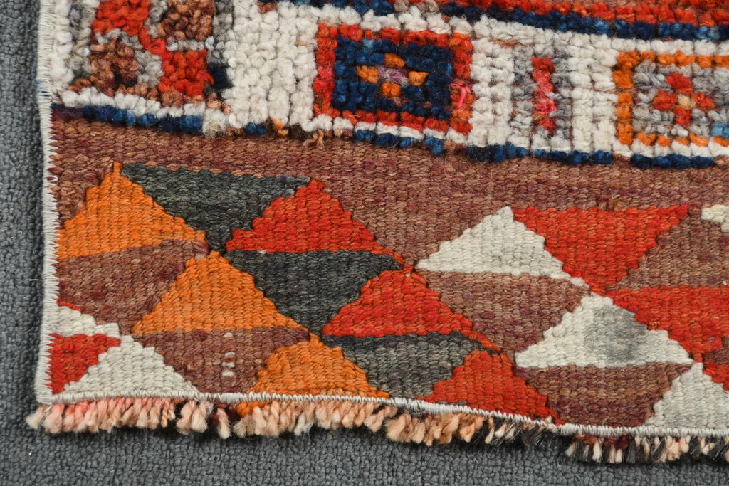 Vintage Turkish Runner Rug 2.9 x 10.8 ft