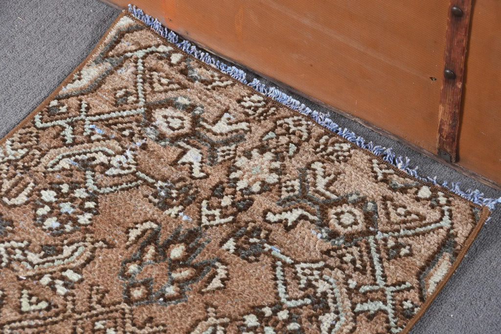 Vintage Turkish Runner Rug 1.5 x 6.9 ft