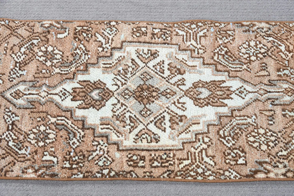 Vintage Turkish Runner Rug 1.5 x 6.9 ft