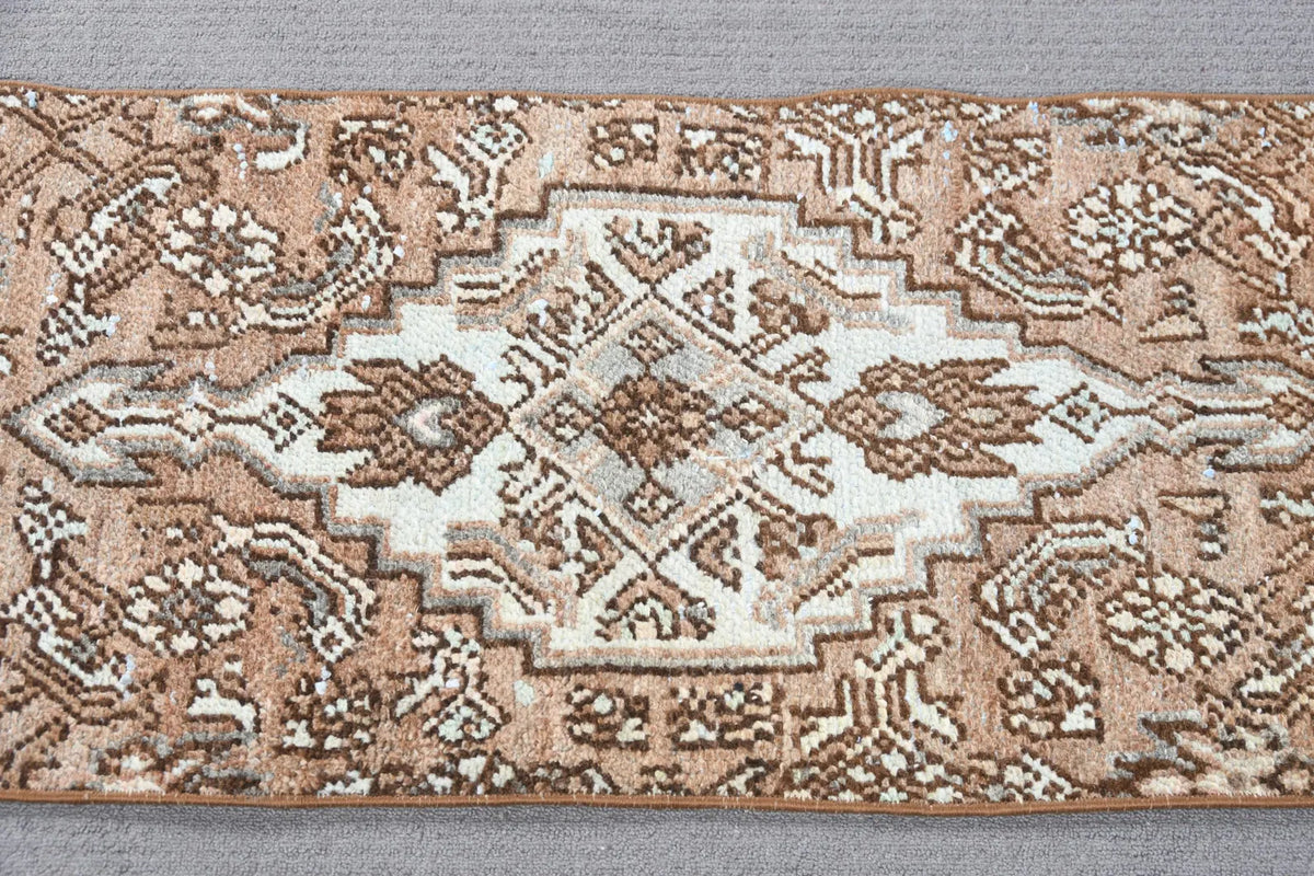 Vintage Turkish Runner Rug 1.5 x 6.9 ft