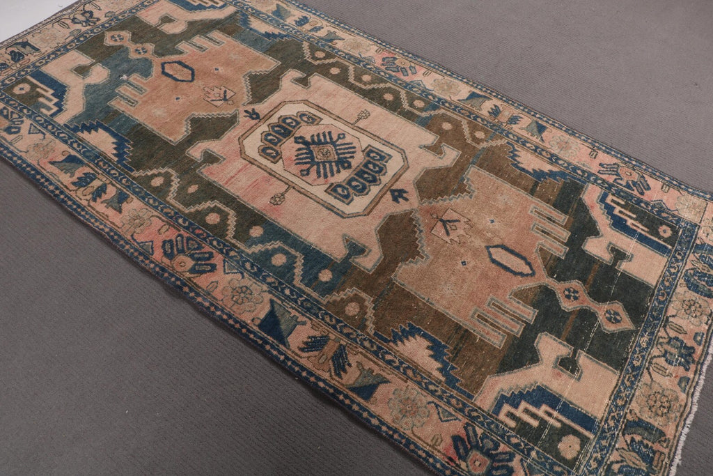 Vintage Persian Accent Area Rug 4.2 x 8.1 ft