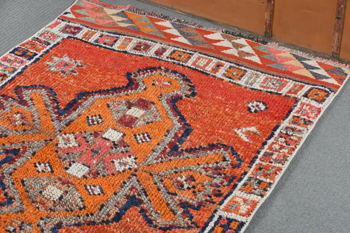 Vintage Turkish Runner Rug 2.9 x 10.8 ft
