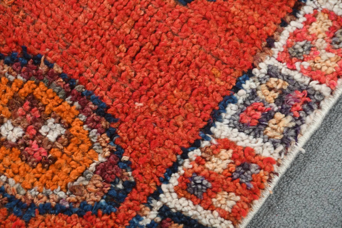 Vintage Turkish Runner Rug 2.9 x 10.8 ft