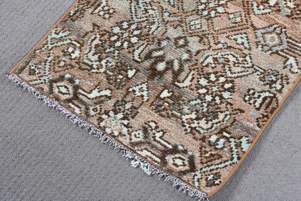 Vintage Turkish Runner Rug 1.5 x 6.9 ft
