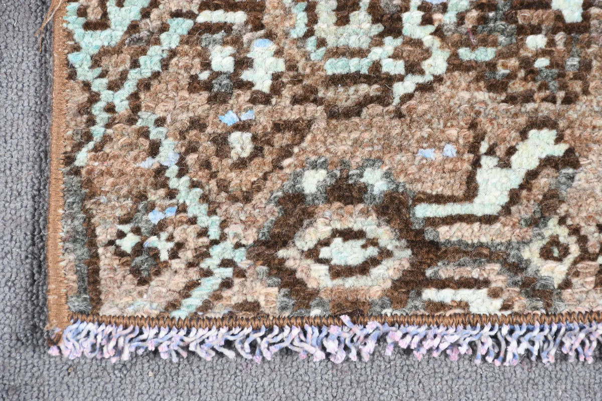 Vintage Turkish Runner Rug 1.5 x 6.9 ft