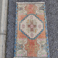 Vintage Turkish Mini Rug 1.5 x 2.7 ft