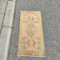 Vintage Turkish Mini Rug 1.5 x 3.2 ft