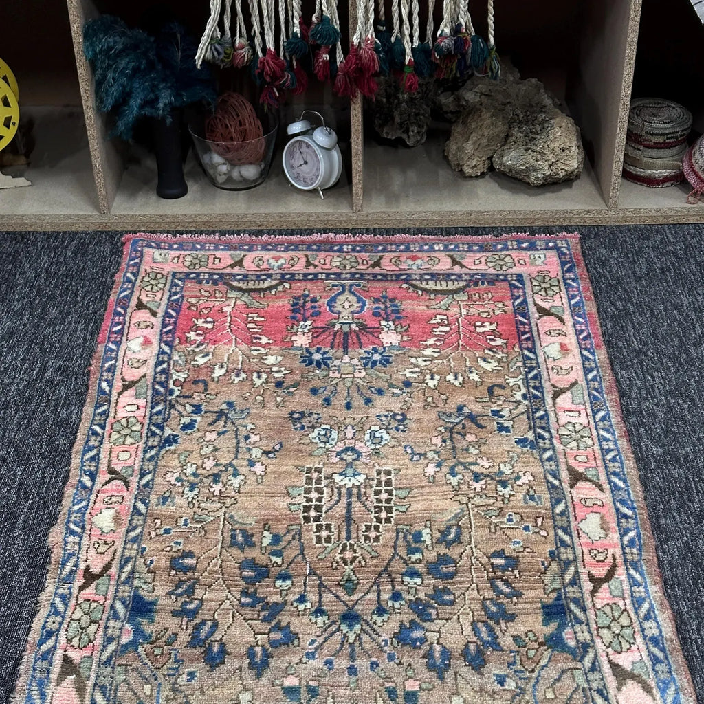 Vintage Persian Runner Rug 2.6 x 11.9 ft