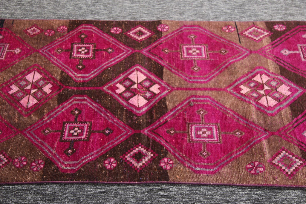 Vintage Turkish Accent Area rug 3 x 5.1 ft