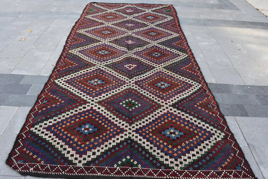 XL Vintage Turkish Accent Area Rug 5.3 x 11.4 ft