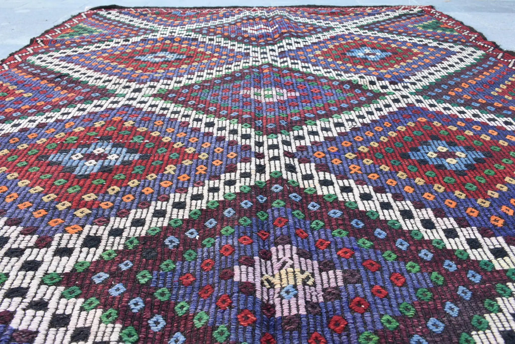 XL Vintage Turkish Accent Area Rug 5.3 x 11.4 ft