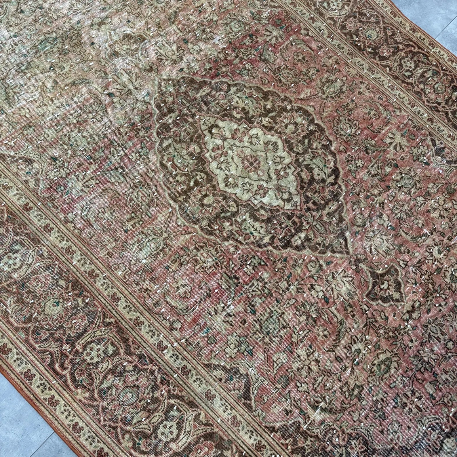 XL Vintage Persian Accent Area Rug 6.2 x 9 ft