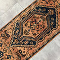 Vintage Turkish Runner Rug 2.1 x 6.3 ft