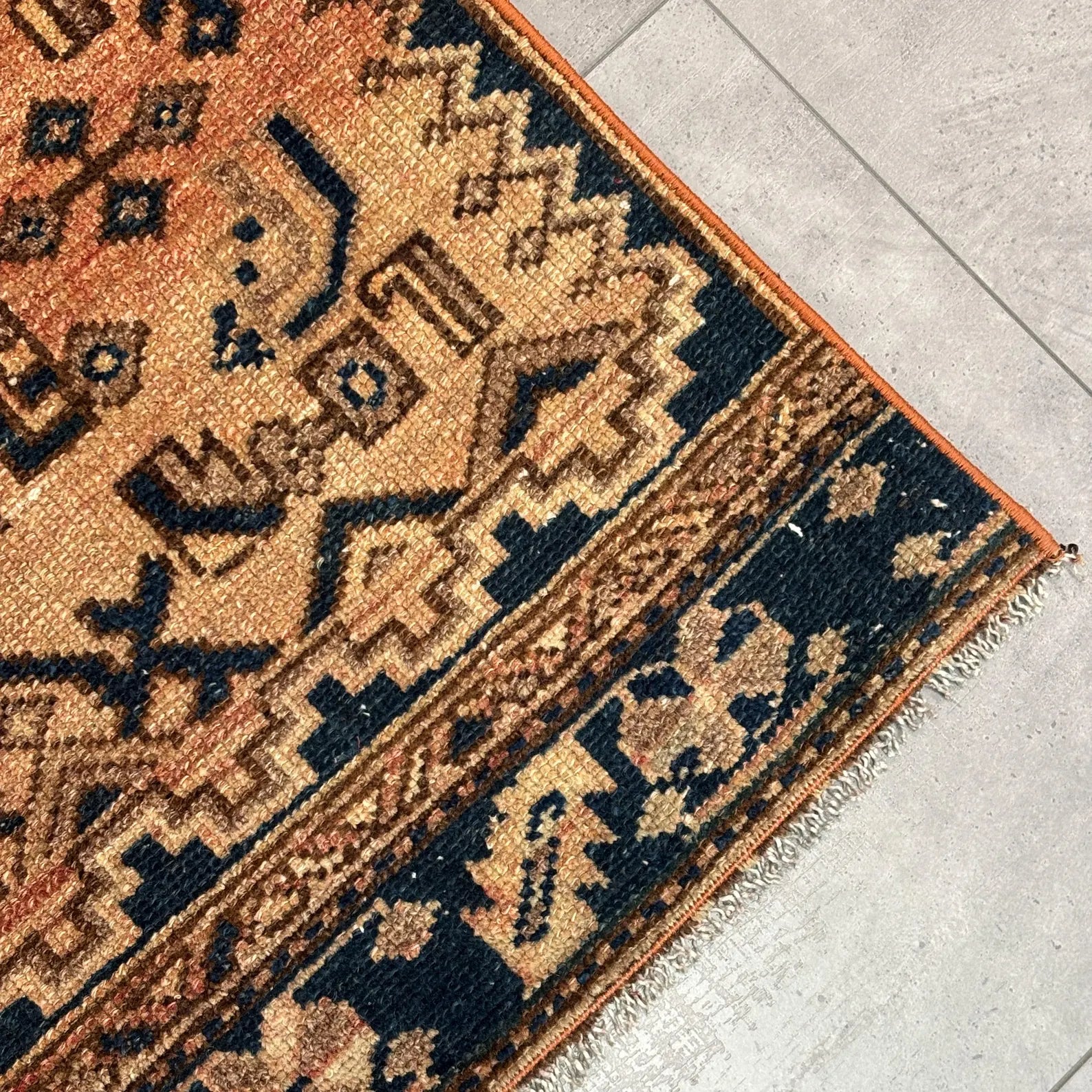 Vintage Turkish Runner Rug 2.1 x 6.3 ft