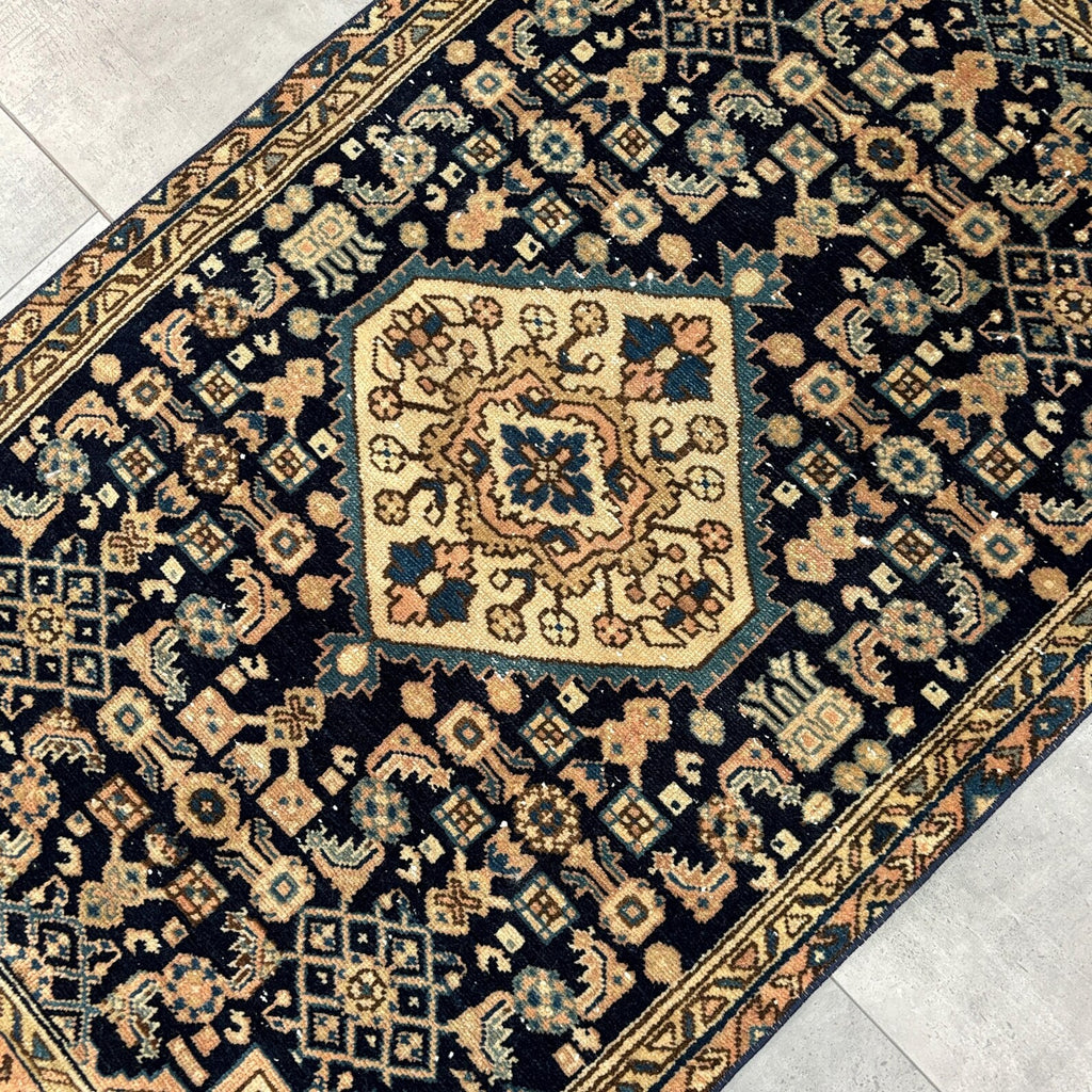 Vintage Persian Accent Area Rug 3 x 4.5 ft